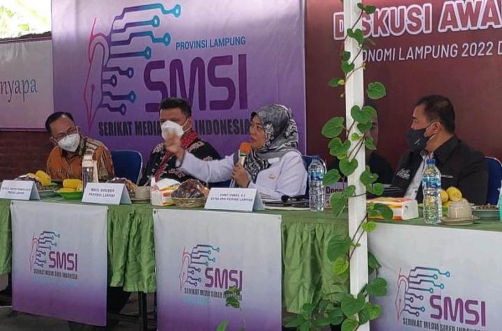 Hadiri Diskusi awal Tahun SMSI, Wagub Ungkap Pertanian jadi Prioritas Lampung